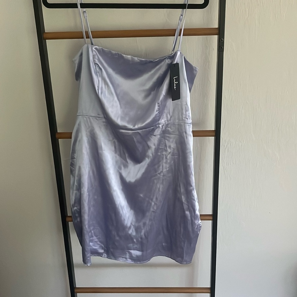 Never worn with tags, Lulus purple metallic mini dress